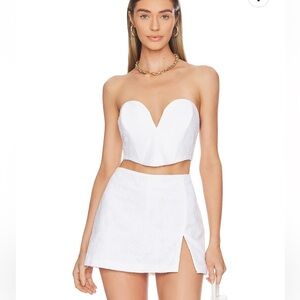 Amanda Uprichard Cherri crop top and dale lace skort